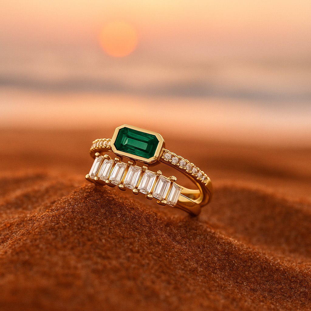 Zuleika | Piedra blanca y verde