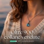 Goccia di Luce – Necklace Blue zircon & silver-tone - Image 2