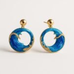 Aurealis | Hand Painted Wave Earrings